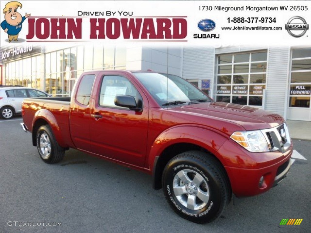 2013 Frontier SV V6 King Cab 4x4 - Lava Red / Graphite Steel photo #1