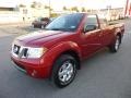 2013 Lava Red Nissan Frontier SV V6 King Cab 4x4  photo #3