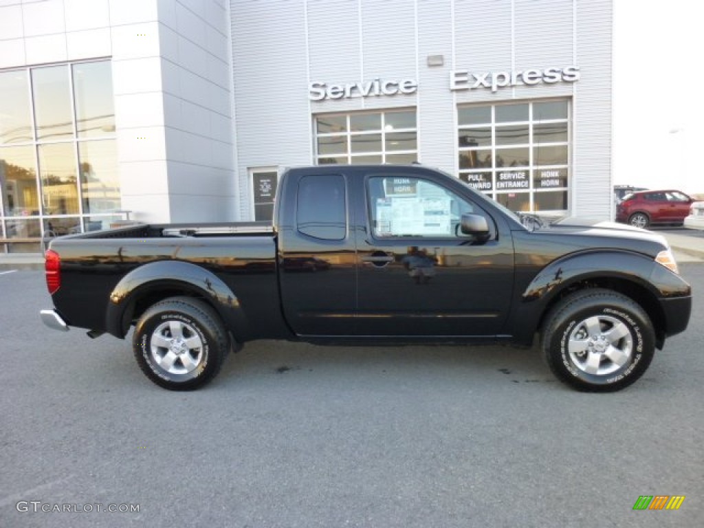 2013 Frontier SV V6 King Cab 4x4 - Super Black / Graphite Steel photo #8