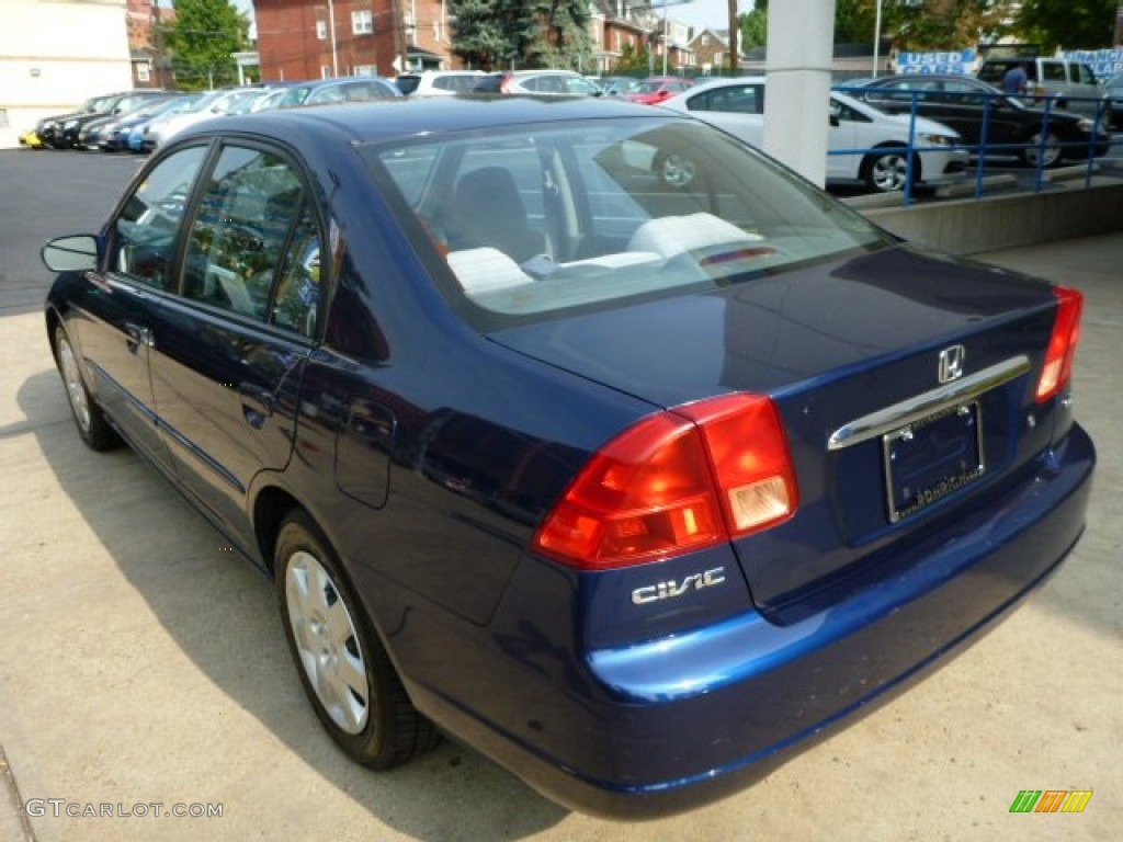 2002 Civic EX Sedan - Eternal Blue Pearl / Gray photo #12
