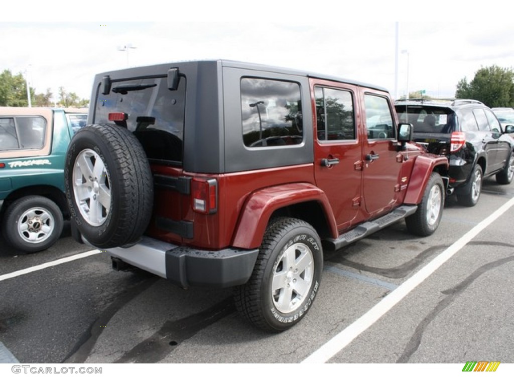 2008 Wrangler Unlimited Sahara 4x4 - Red Rock Crystal Pearl / Dark Slate Gray/Med Slate Gray photo #2