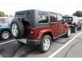 2008 Red Rock Crystal Pearl Jeep Wrangler Unlimited Sahara 4x4  photo #2