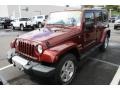 2008 Red Rock Crystal Pearl Jeep Wrangler Unlimited Sahara 4x4  photo #4