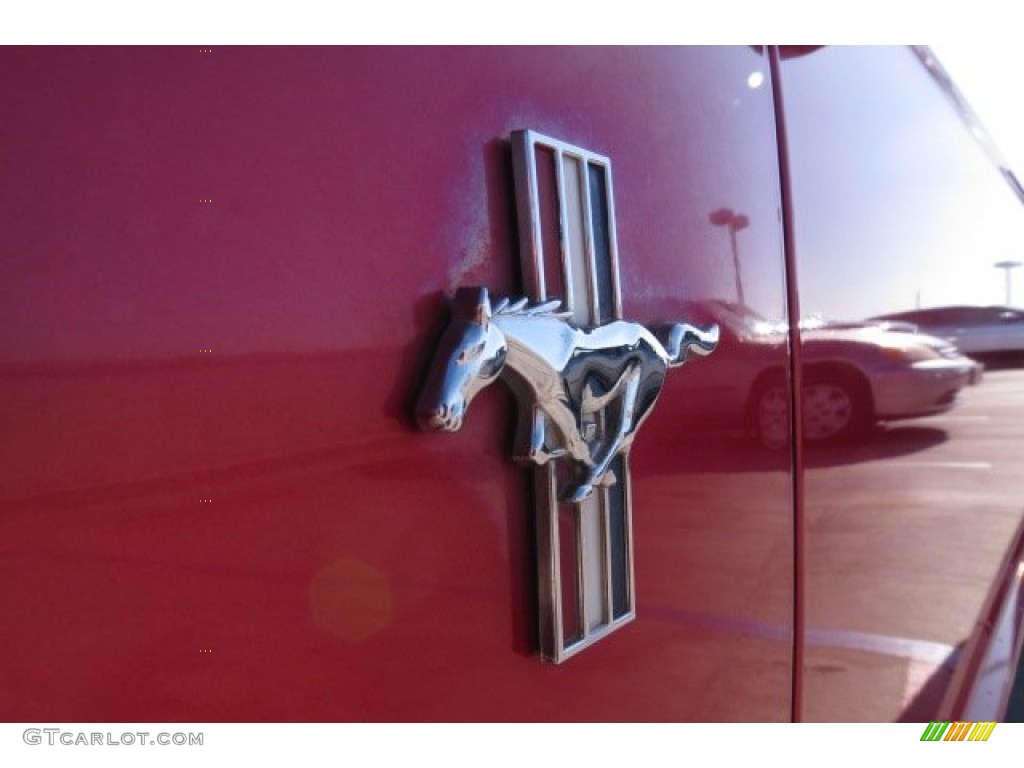 2000 Mustang V6 Coupe - Laser Red Metallic / Medium Graphite photo #8