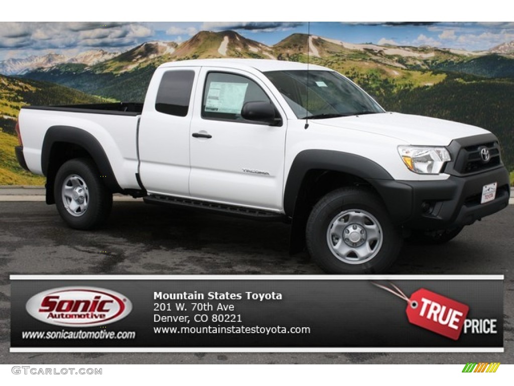 2014 Tacoma Access Cab 4x4 - Super White / Graphite photo #1