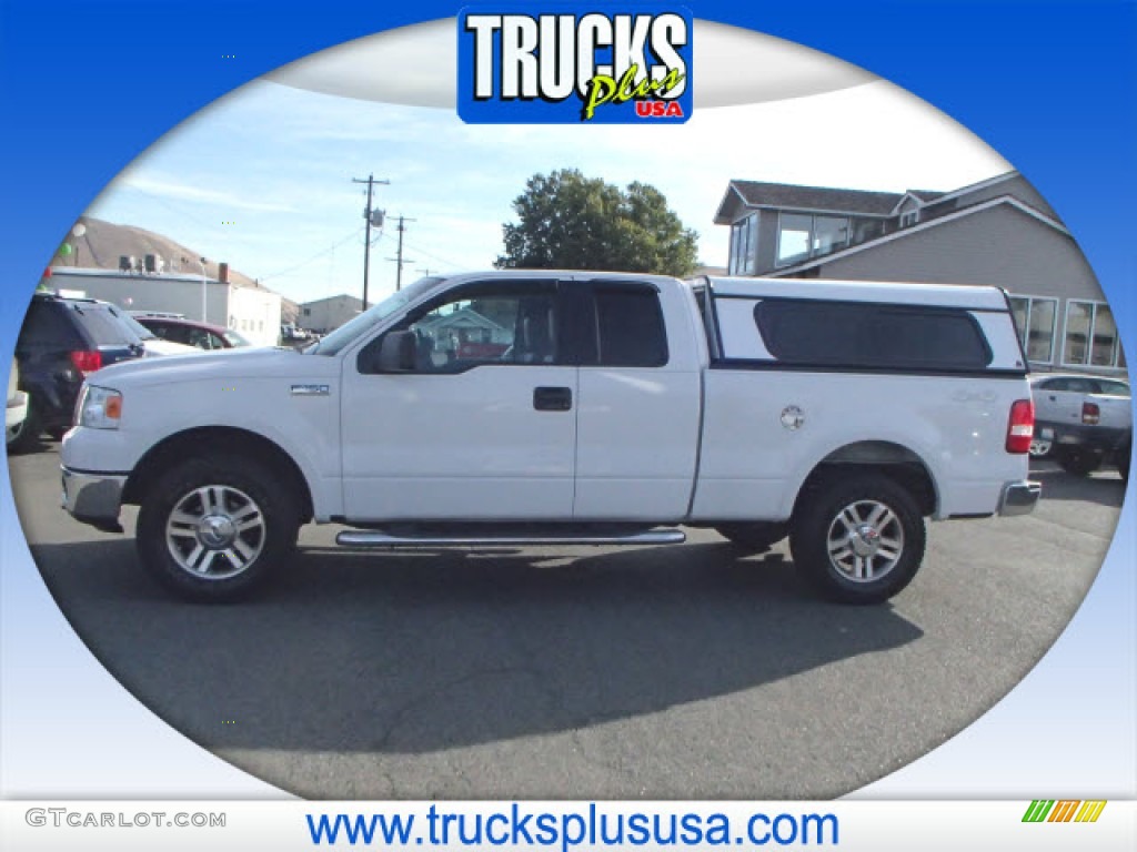 2006 F150 Lariat SuperCab 4x4 - Oxford White / Black photo #1