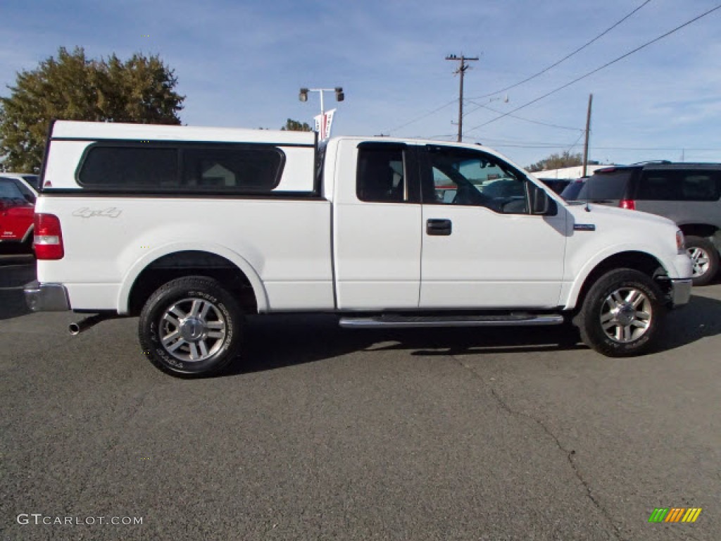 2006 F150 Lariat SuperCab 4x4 - Oxford White / Black photo #5