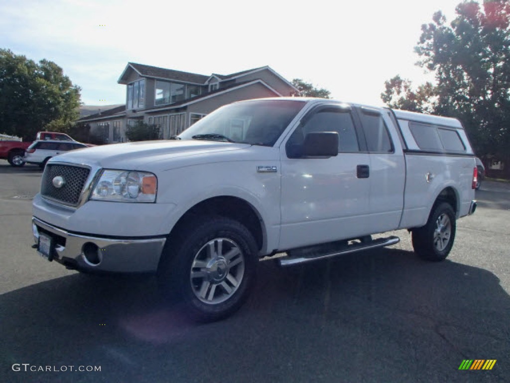 2006 F150 Lariat SuperCab 4x4 - Oxford White / Black photo #6