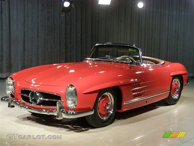 1957 300 SL Roadster - Rubine Red / Tan photo #1