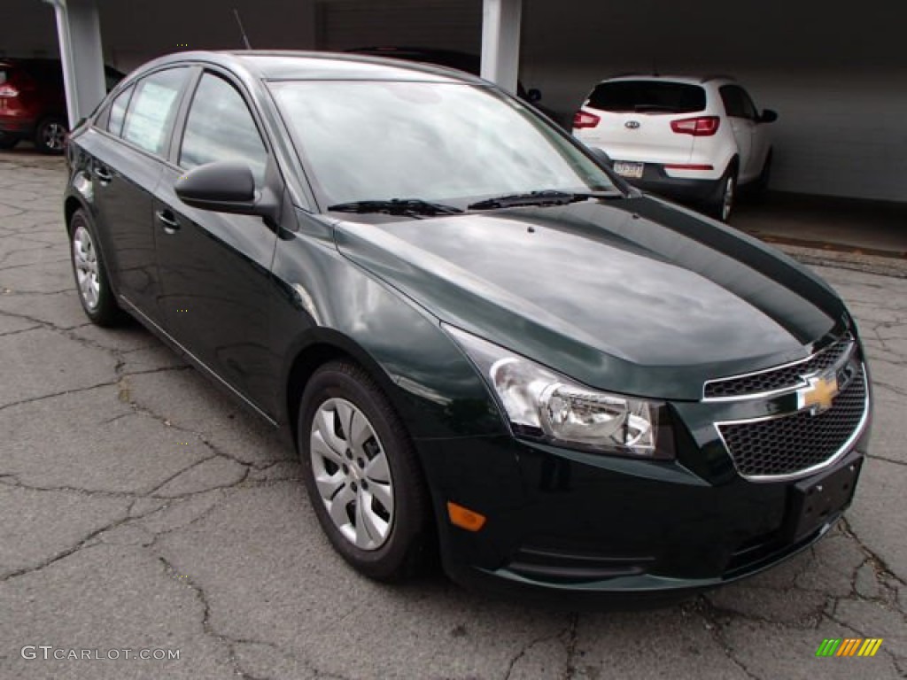 2014 Cruze LS - Rainforest Green Metallic / Jet Black/Medium Titanium photo #2