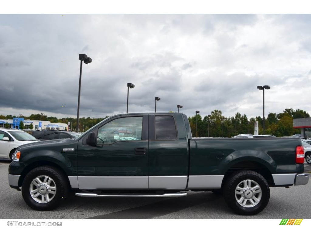 2005 F150 XLT SuperCab - Aspen Green Metallic / Medium Flint Grey photo #5