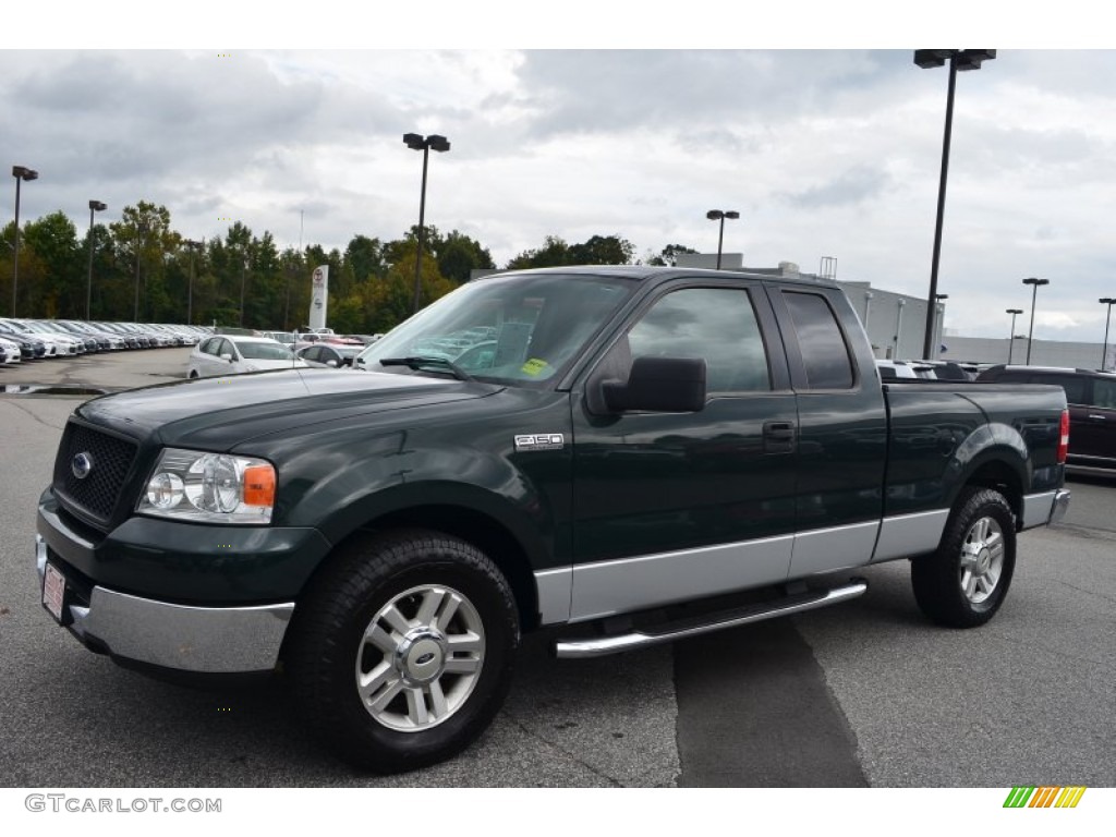 2005 F150 XLT SuperCab - Aspen Green Metallic / Medium Flint Grey photo #6