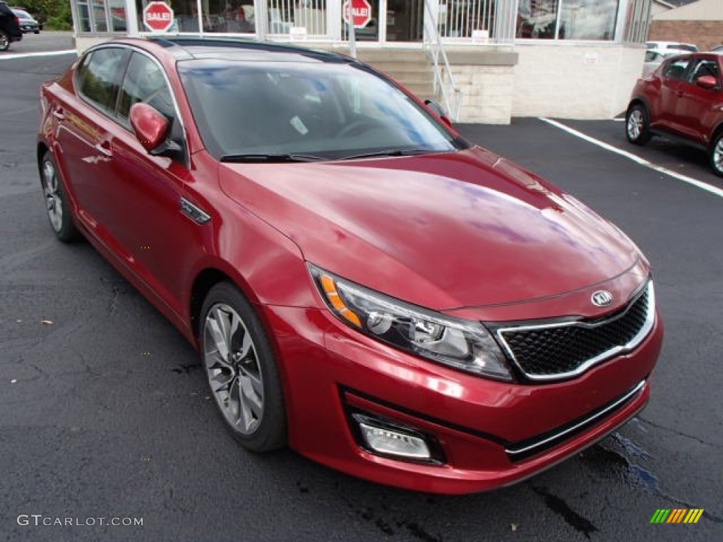 2014 Optima SX Turbo - Remington Red / Black photo #2