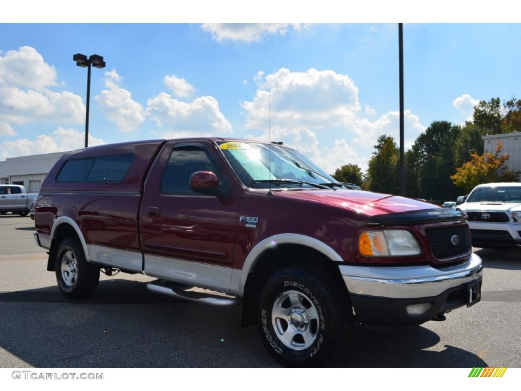2003 F150 XLT Regular Cab 4x4 - Toreador Red Metallic / Dark Graphite Grey photo #1