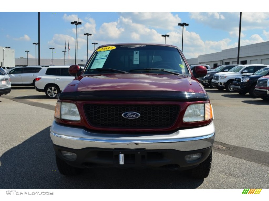 2003 F150 XLT Regular Cab 4x4 - Toreador Red Metallic / Dark Graphite Grey photo #7