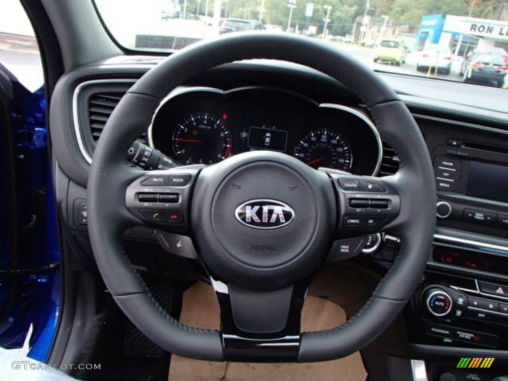 2014 Kia Optima SX Turbo Black Steering Wheel Photo #86532711