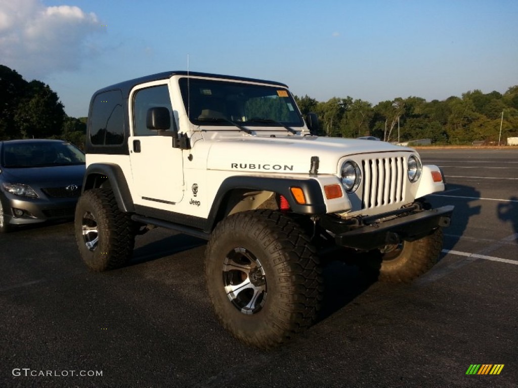 2004 Wrangler Rubicon 4x4 - Stone White / Dark Slate Gray photo #1