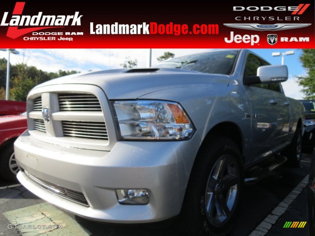 2012 Ram 1500 Sport Quad Cab - Bright Silver Metallic / Dark Slate Gray photo #1