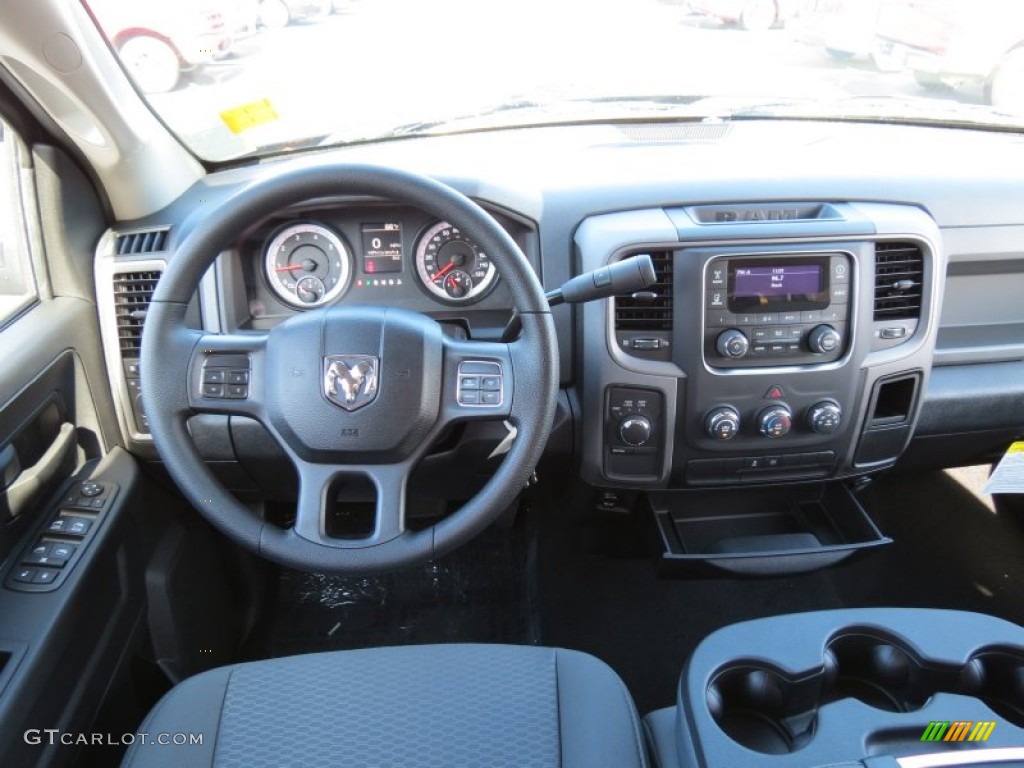 2014 1500 Express Quad Cab 4x4 - Black / Black/Diesel Gray photo #9