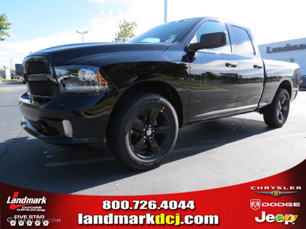 2014 1500 Express Quad Cab - Black / Black/Diesel Gray photo #1