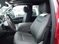 2014 Ford F350 Super Duty Platinum Black Leather Interior Front Seat Photo