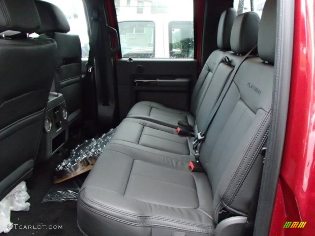 2014 Ford F350 Super Duty Platinum Crew Cab 4x4 Rear Seat Photo #86535711