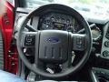 2014 Ford F350 Super Duty Platinum Black Leather Interior Steering Wheel Photo