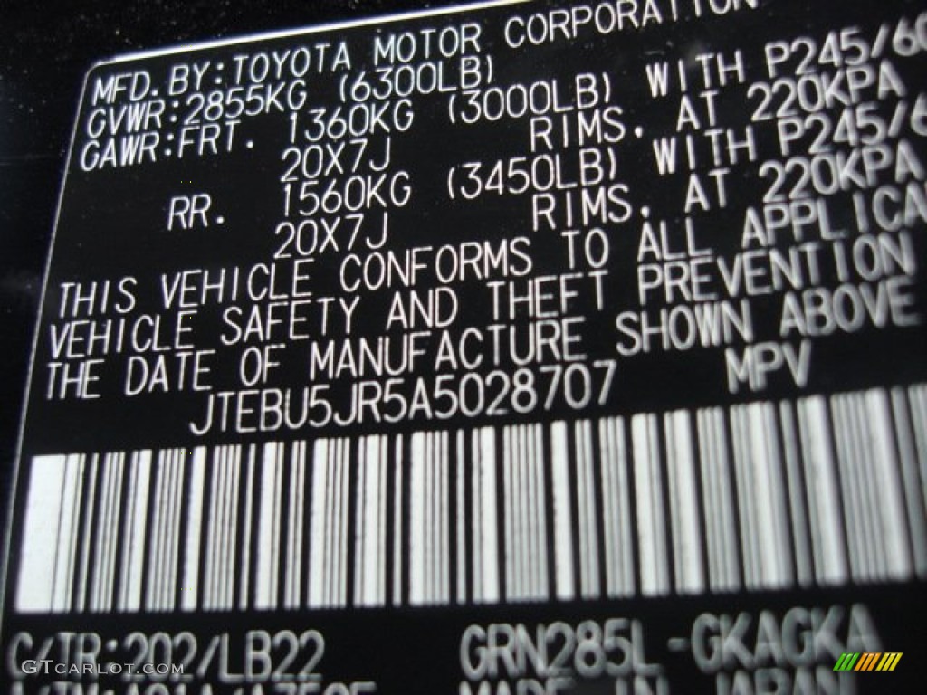 2010 4Runner SR5 4x4 - Black / Graphite photo #35