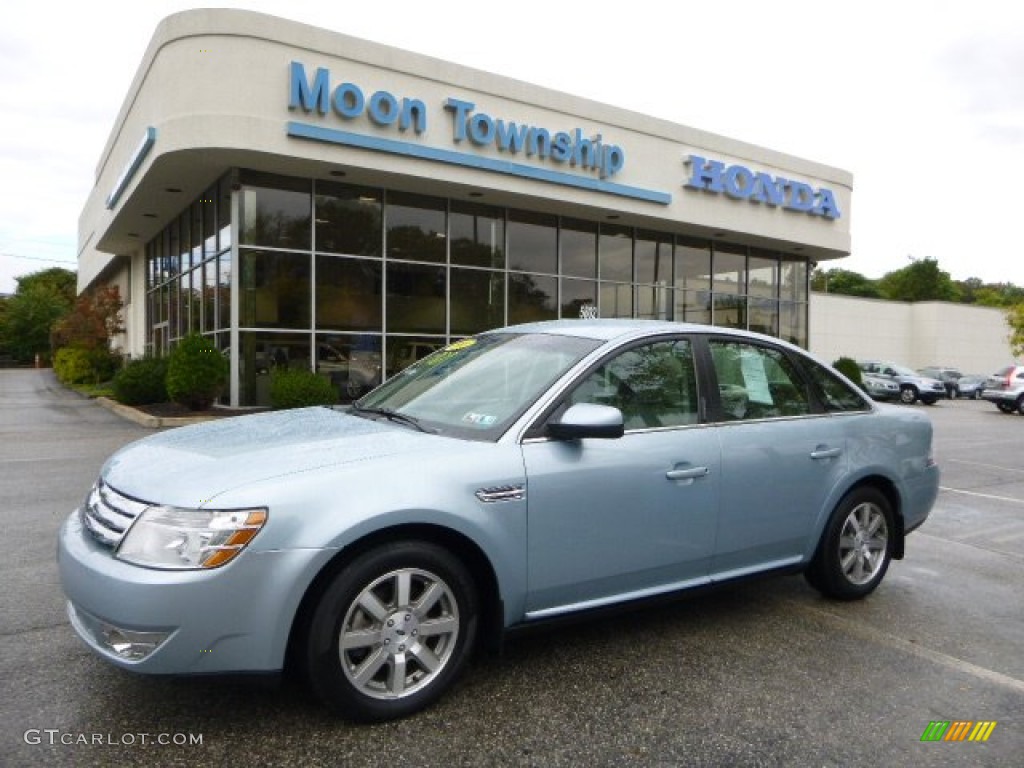 2008 Taurus SEL - Light Ice Blue Metallic / Camel photo #1