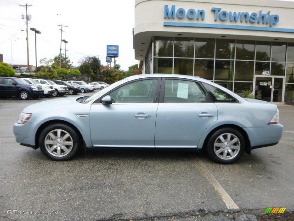 2008 Taurus SEL - Light Ice Blue Metallic / Camel photo #2
