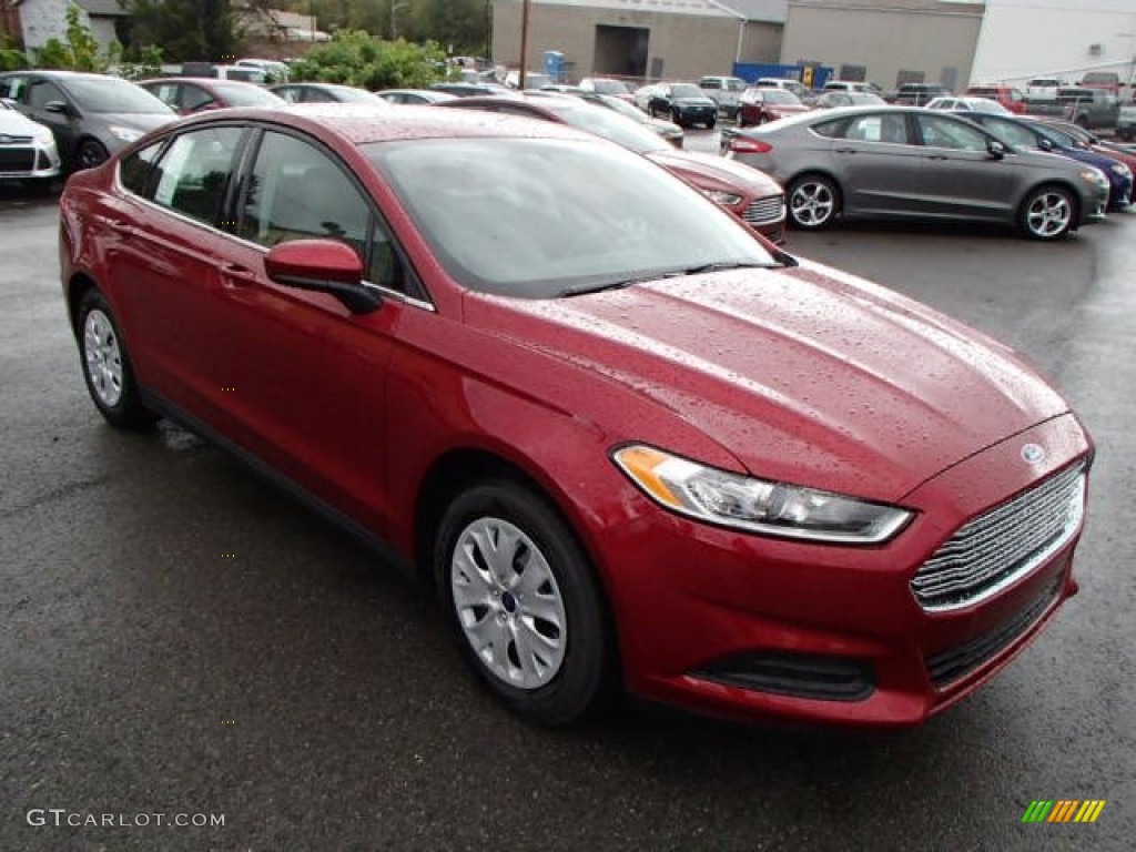 Ruby Red 2014 Ford Fusion S Exterior Photo #86537880