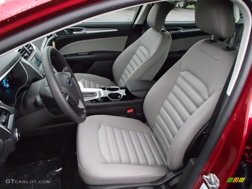 Earth Gray Interior 2014 Ford Fusion S Photo #86538045