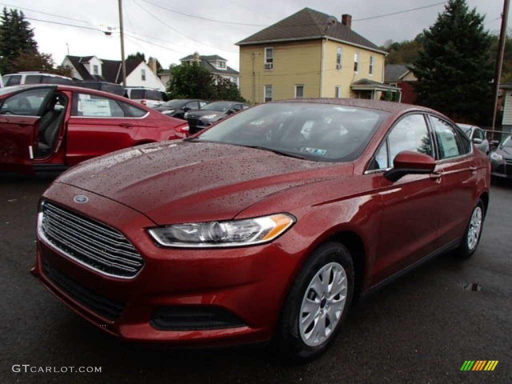 2014 Fusion S - Sunset / Earth Gray photo #1