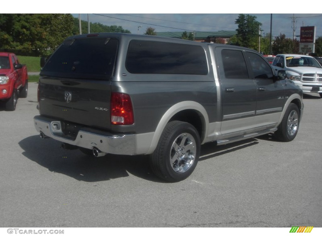 2010 Ram 1500 Laramie Crew Cab 4x4 - Mineral Gray Metallic / Dark Slate/Medium Graystone photo #3