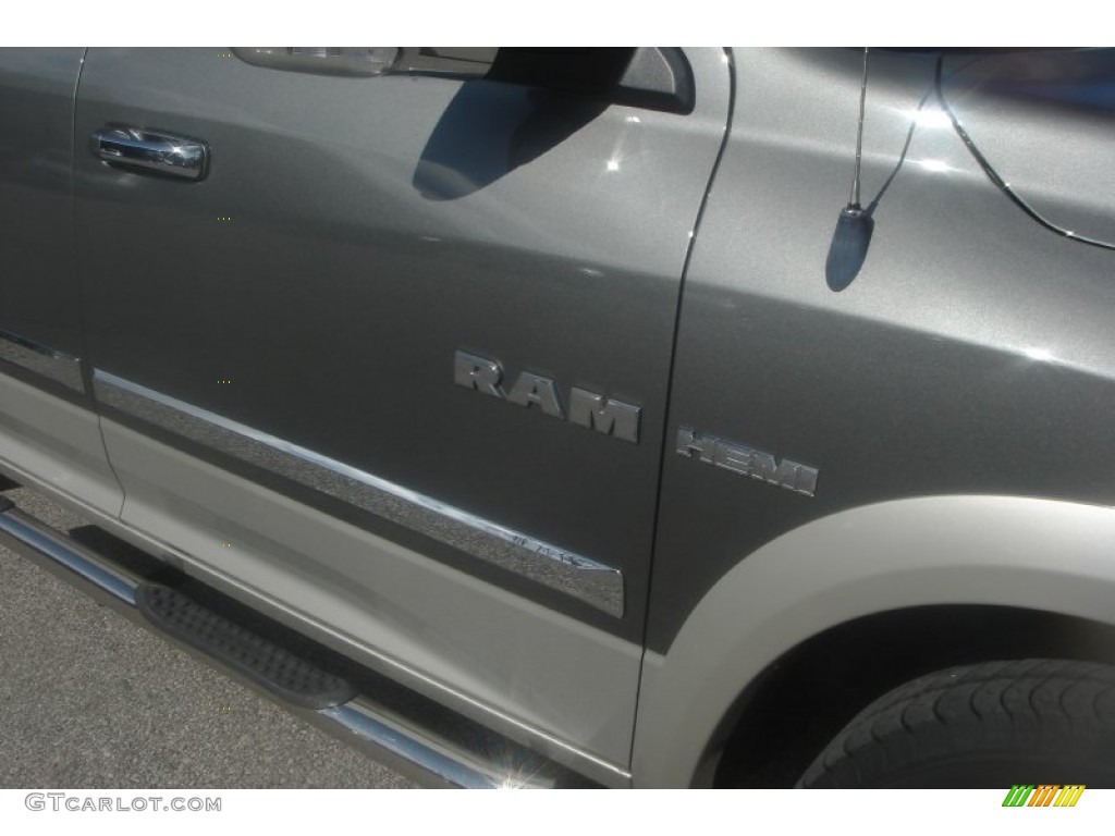 2010 Ram 1500 Laramie Crew Cab 4x4 - Mineral Gray Metallic / Dark Slate/Medium Graystone photo #9