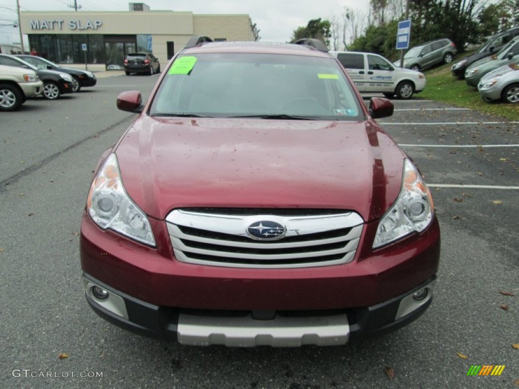 2011 Outback 2.5i Limited Wagon - Ruby Red Pearl / Warm Ivory photo #3