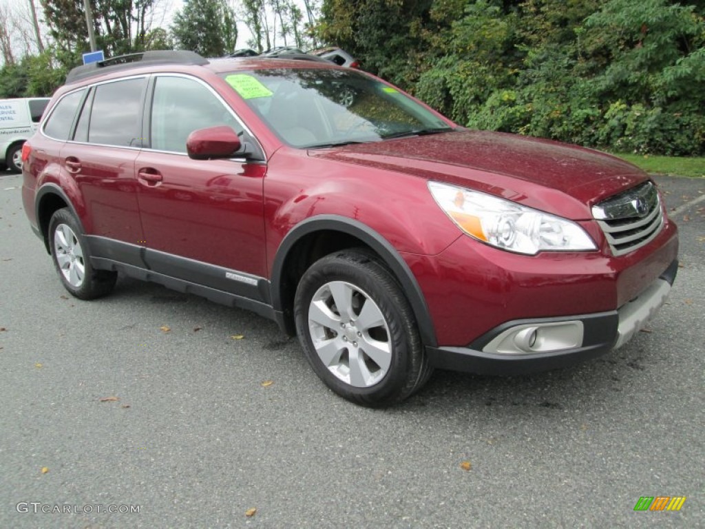 2011 Outback 2.5i Limited Wagon - Ruby Red Pearl / Warm Ivory photo #4