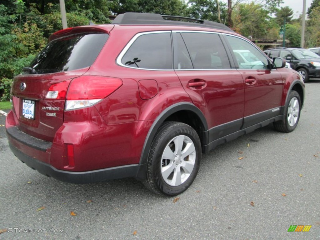 2011 Outback 2.5i Limited Wagon - Ruby Red Pearl / Warm Ivory photo #6