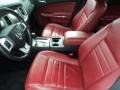 2011 Dodge Charger Black/Radar Red Interior Front Seat Photo