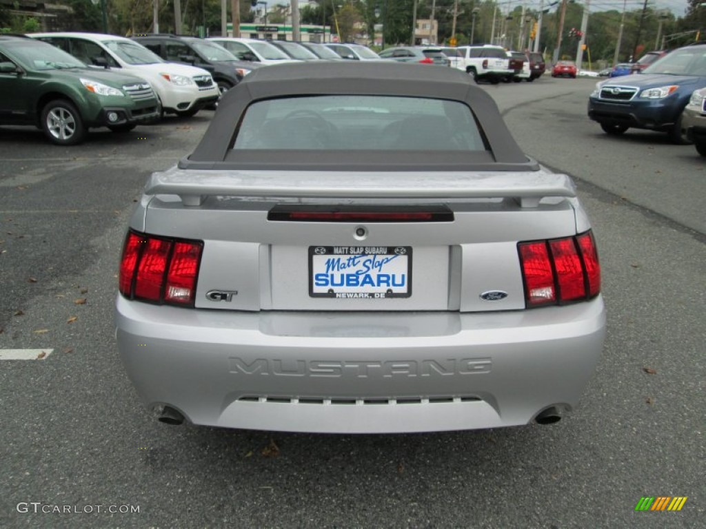 2001 Mustang GT Convertible - Silver Metallic / Dark Charcoal photo #7