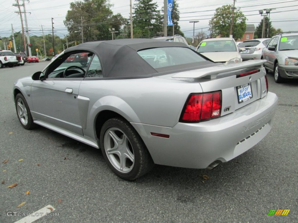 2001 Mustang GT Convertible - Silver Metallic / Dark Charcoal photo #8