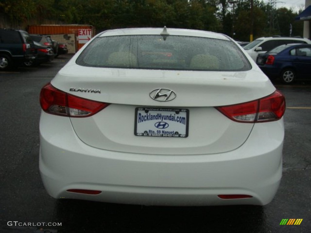 2012 Elantra GLS - Shimmering White / Beige photo #5