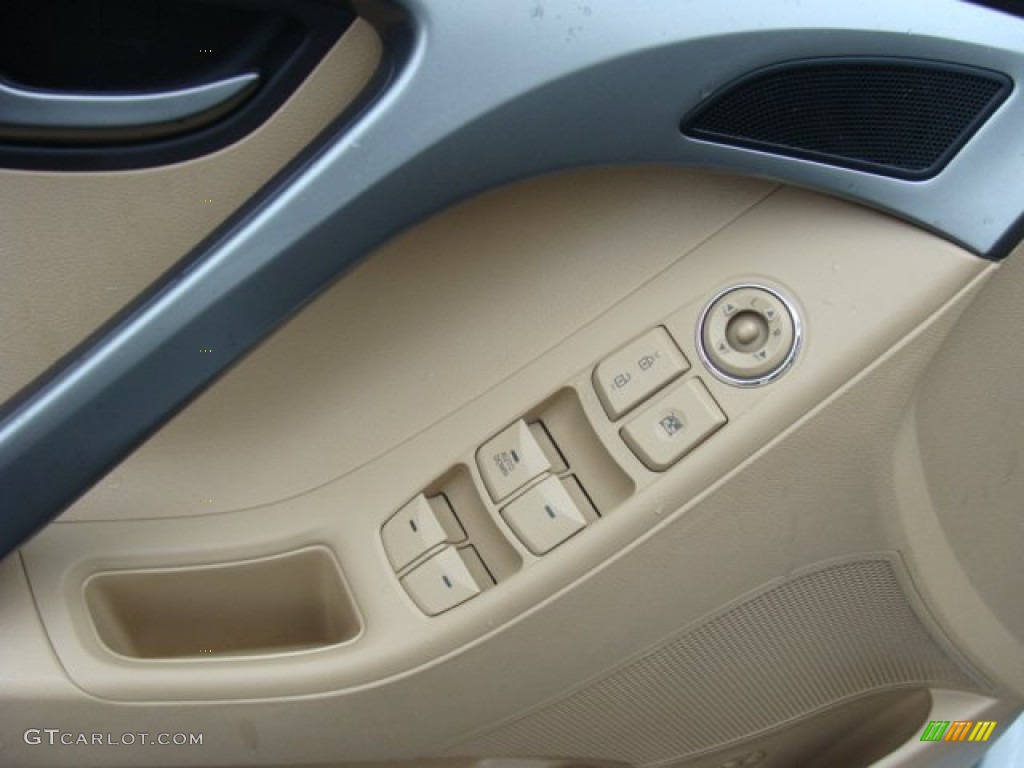 2012 Elantra GLS - Shimmering White / Beige photo #8