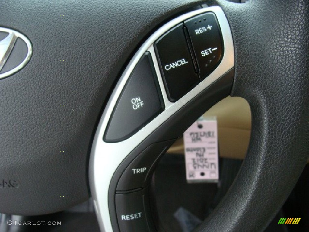 2012 Elantra GLS - Shimmering White / Beige photo #14