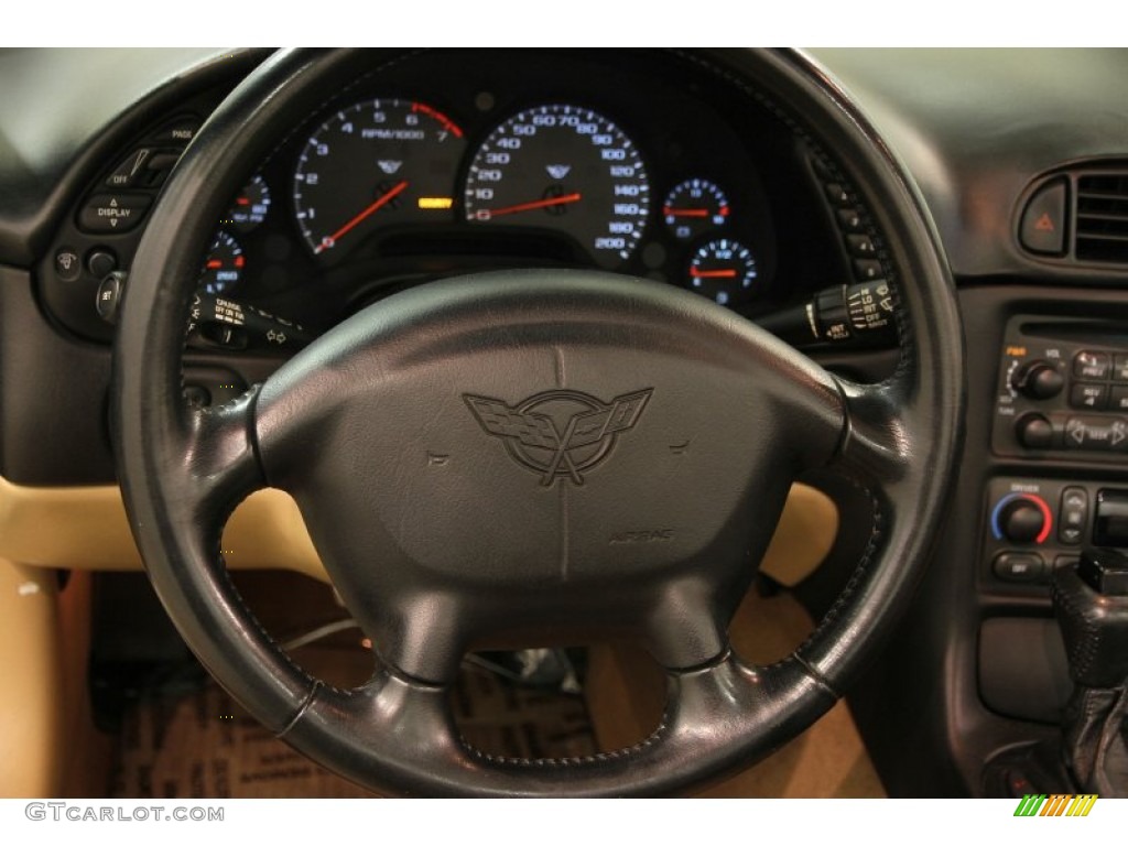 2000 Chevrolet Corvette Convertible Light Oak Steering Wheel Photo #86544957