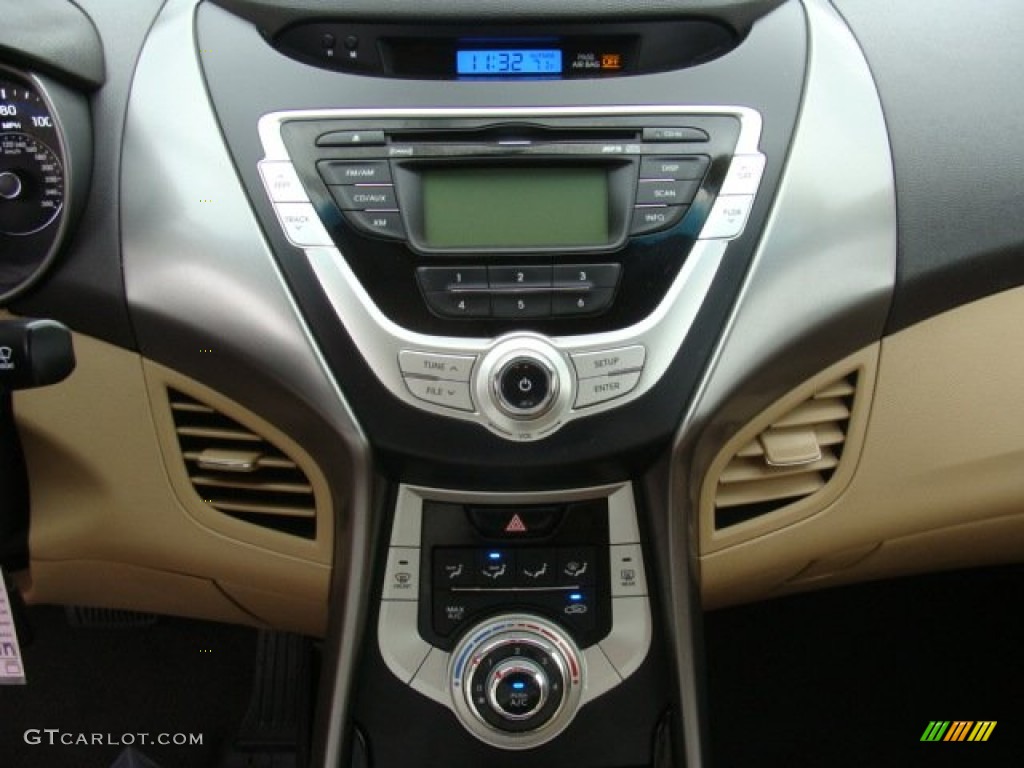 2012 Elantra GLS - Shimmering White / Beige photo #16