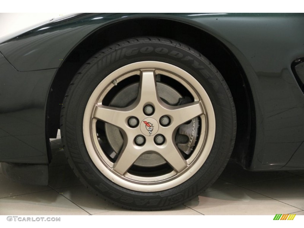 2000 Corvette Convertible - Dark Bowling Green Metallic / Light Oak photo #22