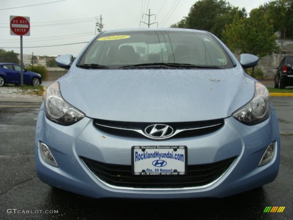 2012 Elantra GLS - Blue Sky Metallic / Beige photo #2