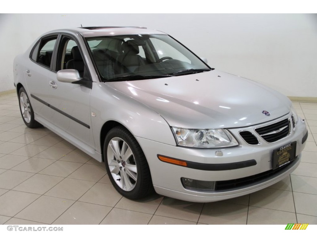 2007 9-3 2.0T Sport Sedan - Silver Metallic / Black/Gray photo #1