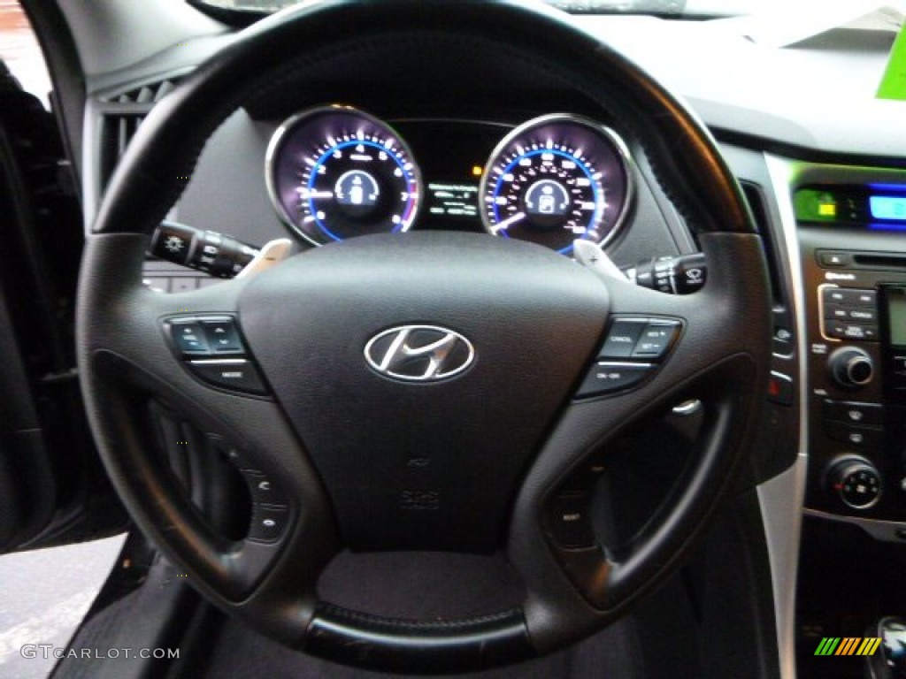 2011 Sonata SE - Midnight Black / Black photo #17